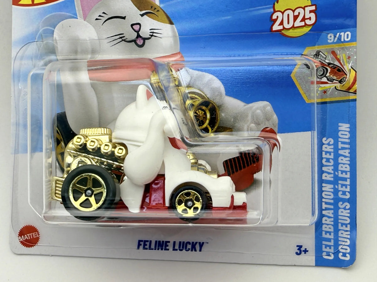FELINE LUCKY HW CELEBRATION RACER Hot Wheels 2025 Biały 1:64 – zdjęcie 2