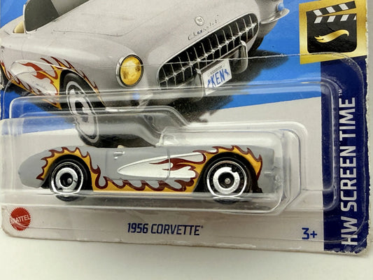 1956 CORVETTE HW Screen Time Hot Wheels 2024 Szary 1:64 Barbie – zdjęcie 2