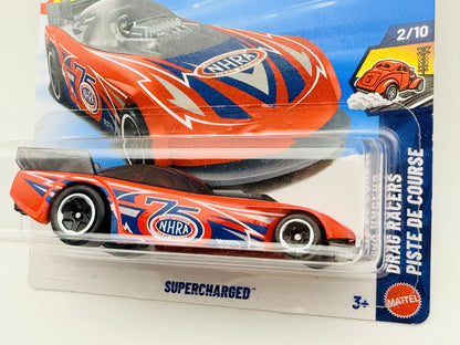 Supercharged Hot Wheels 2025 Drag Racers 1:64 NHRA Blister Czerwony – zdjęcie 2