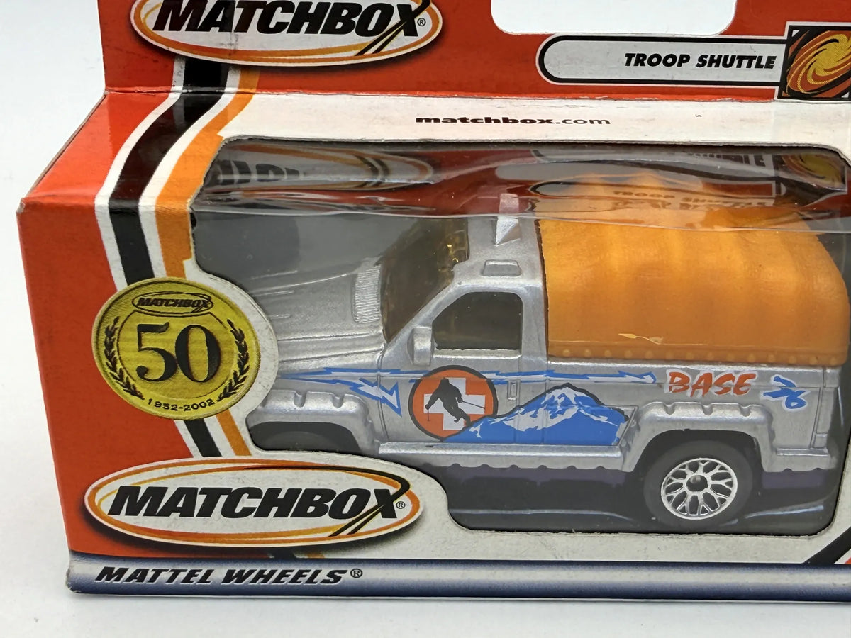 TROOP SHUTTLE 50th Anniversary Wojsko Matchbox 2001 Srebrny 1:64 – zdjęcie 2