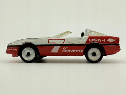1984 Corvette Matchbox 1983 Czerwony 1:56 Made in Macau – zdjęcie 2