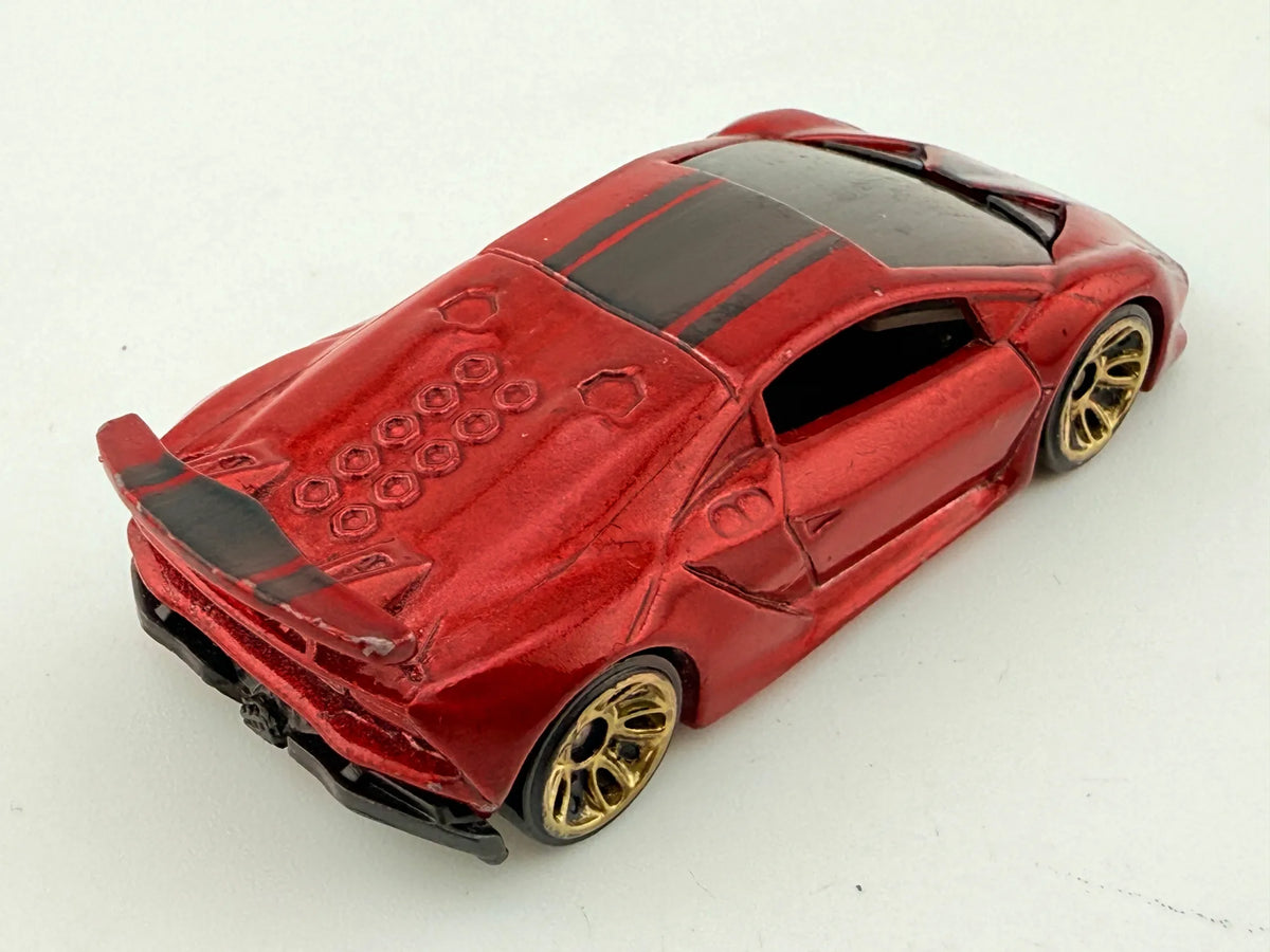 Lamborghini Sesto Elemento Hot Wheels 2013 Czerwony 1:64 – zdjęcie 2