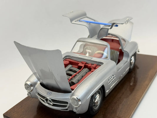 Mercedes-Benz 300 Sl Roadster Norev '80 Srebrny 1:18 Made in France – zdjęcie 2