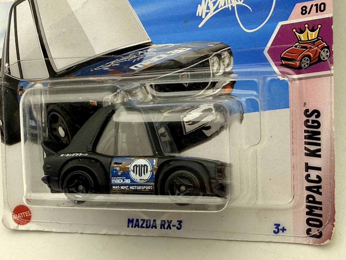 Mazda Rx-3 Compact Kings Hot Wheels 2025 Niebieski 1:64 – zdjęcie 2