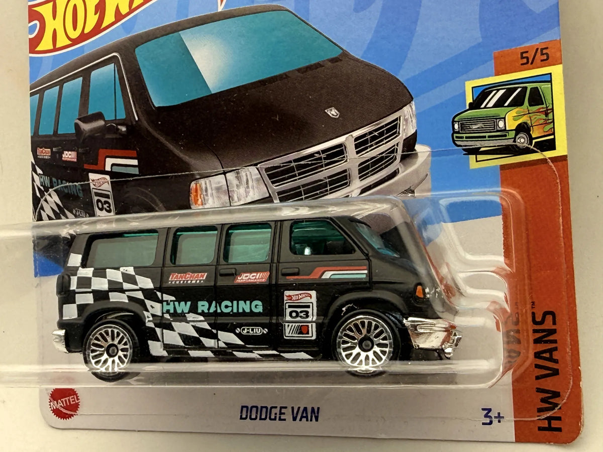 Dodge Van HW Vans Hot Wheels 2024 Czarny 1:64 – zdjęcie 2