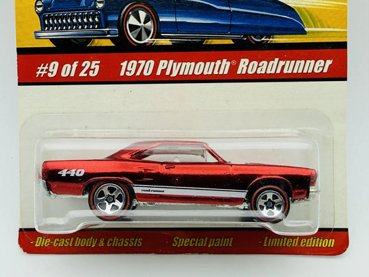1970 Plymouth Roadrunner Hot Wheels 2004 Red Line heels 1:64 Muscle car 440 – zdjęcie 2