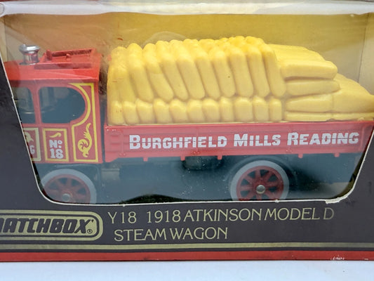Y18 1918 ATKINSON MODEL D STEAM WAGON Matchbox 1986 1:43 Made in Macau – zdjęcie 2