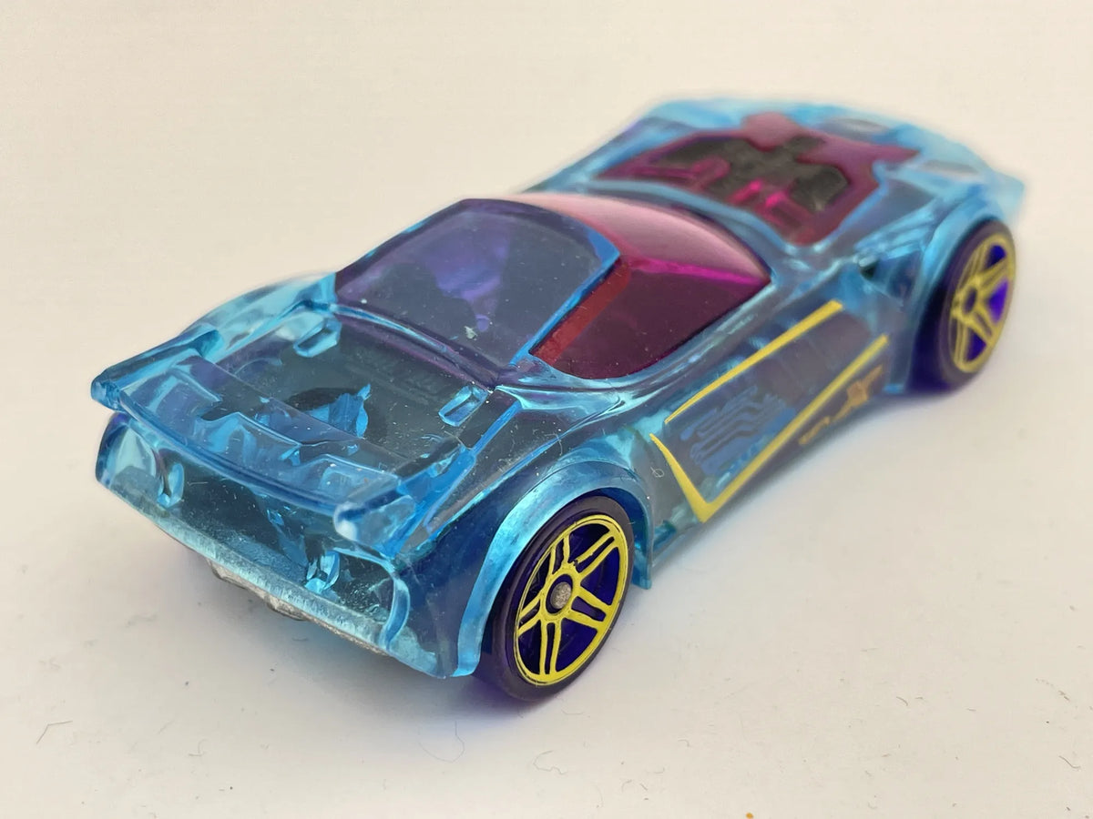 NERVE HAMMER, Hot Wheels 2005, Die cast DTY11, Niebieski Przeźroczysty 1:64 – zdjęcie 2