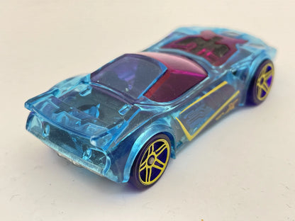 NERVE HAMMER, Hot Wheels 2005, Die cast DTY11, Niebieski Przeźroczysty 1:64 – zdjęcie 2