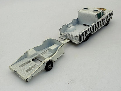 DODGE SAFARI PICK UP Z PRZYCZEPĄ Majorette Made in France Biały 1:64 – zdjęcie 2