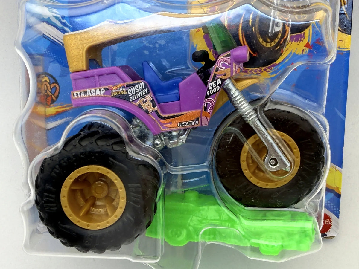 TUK N' ROLL MONSTER TRUCK Snack Pack Hot Wheels 2024 Fioletowy 1:64 – zdjęcie 2