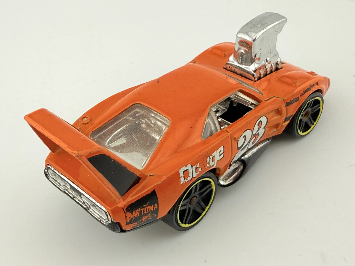 '69 DODGE DAYTONA TOONED, Hot Wheels 2003-16, Die cast J35, Pomarańcz, 1:64 – zdjęcie 2