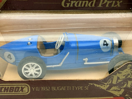 1932 BUGATTI TYPE 51 Models of Yeasteryear Matchbox 1986 Niebieski 1:43 – zdjęcie 2