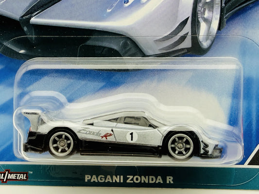Pagani Zonda R Hot Wheels 2021 Speed Blur 1:64 1 Blister Srebrny – zdjęcie 2