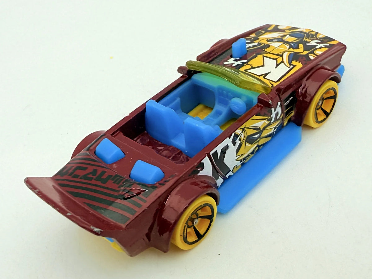 Track Manga, Hot Wheels 2017, Die cast FJV95, Bordowy, 1:64, Resoraki – zdjęcie 2