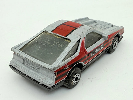 1984 Dodge Daytona Turbo Z Matchbox Srebrna 1:64 Made in Makau – zdjęcie 2