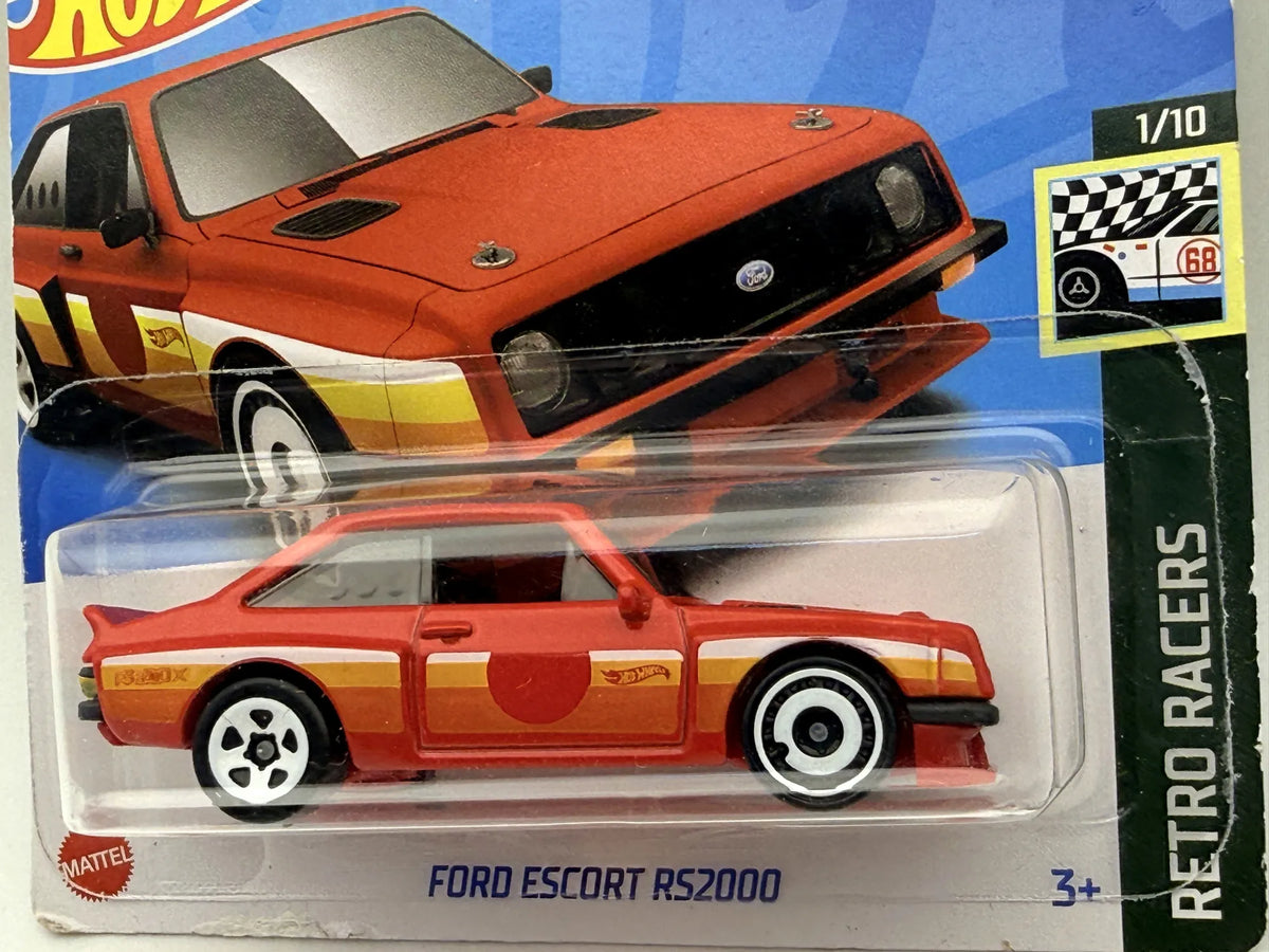 Ford Escort Rs2000 Retro Racers Hot Wheels 2023 Czerwony 1:64 – zdjęcie 2