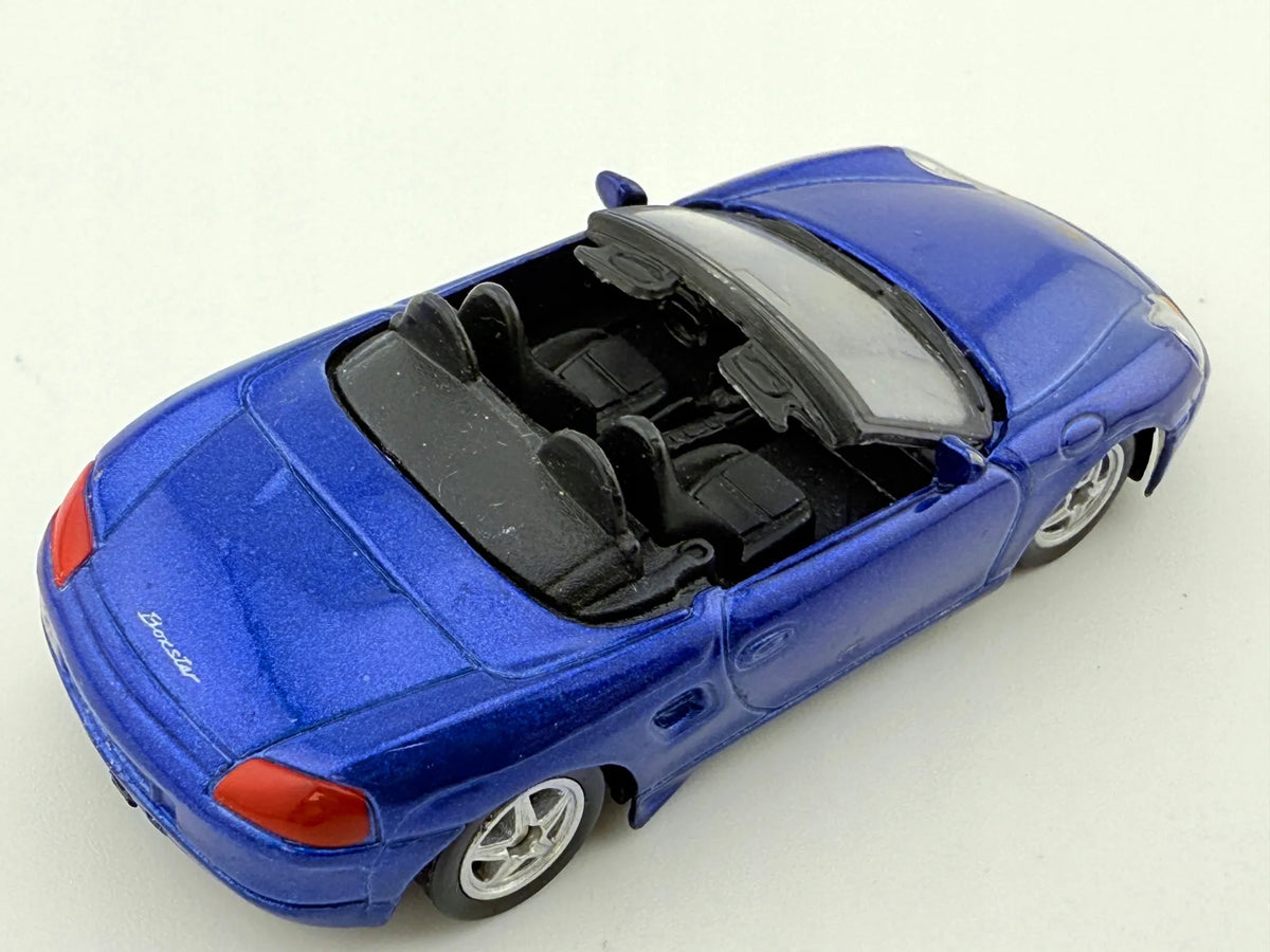 PORSCHE BOXSTER CABRIO, Welly, Resoraki, Die cast 62040, Niebieski, 1:64 – zdjęcie 2