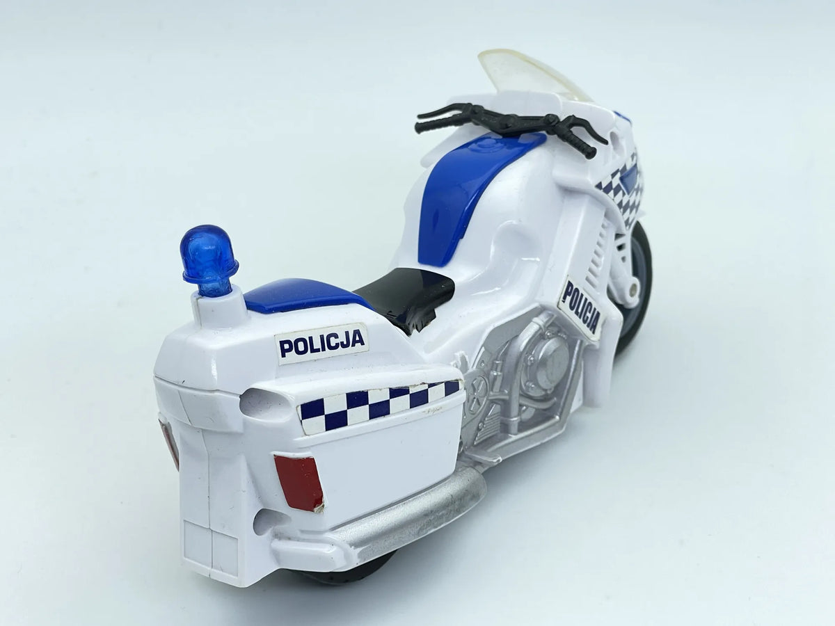 MOTOCYKL POLICYJNY, Policja, Teamsterz, Resoraki, Biało-Niebieska, 1:14 – zdjęcie 2