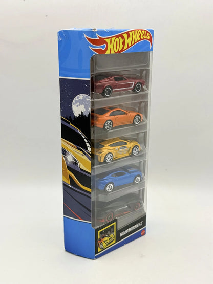 5 PAK NIGHTBURNERZ, 5 Pack Hot Wheels 2023, Die cast, 1:64, Resoraki – zdjęcie 2