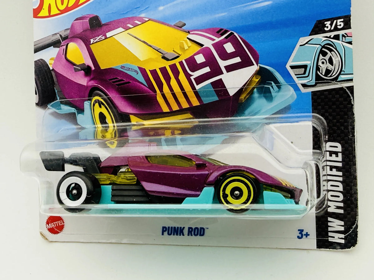 Punk Rod Hot Wheels 2025 HW Modified 1:64 99 Blister Fioletowy – zdjęcie 2