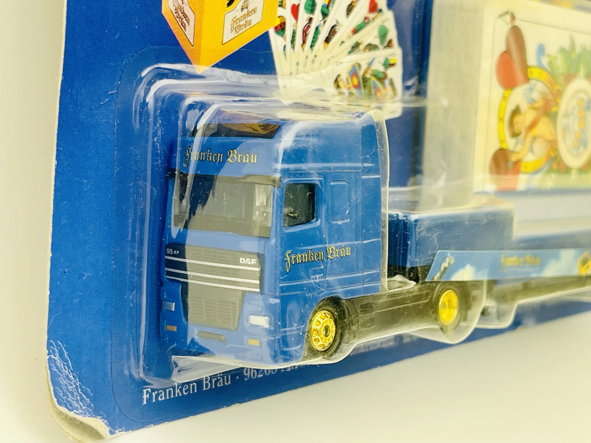 DAF 95XF Hümmer 1:87 Ciężarówka Promocyjna Franken Bräu Blister Niebieski – zdjęcie 2