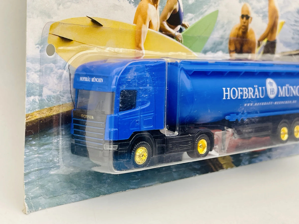 Scania Hümmer 1:87 Ciężarówka Promocyjna HOFBRÄU MÜNCHEN Blister Niebieski – zdjęcie 2