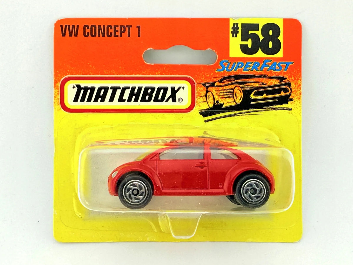 VW CONCEPT 1, Matchbox, Resoraki, Die cast Mb287, Czerwony, 1:64 – zdjęcie 2