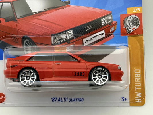 '87 AUDI QUATTRO HW Turbo Hot Wheels 2024 Czerwony 1:64 + Protektor – zdjęcie 2