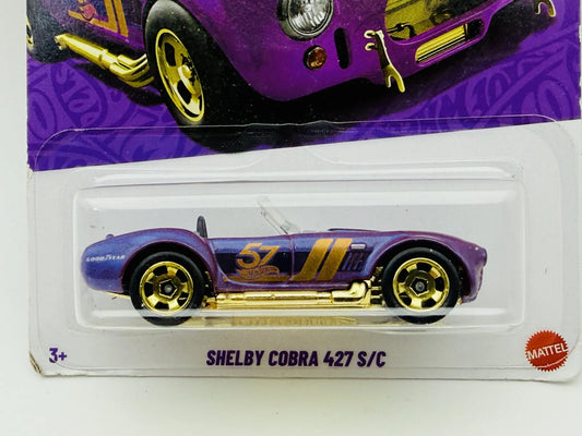 Shelby Cobra 427 S/C Hot Wheels 2024 The Hot Ones 1:64 57 Blister Fioletowy – zdjęcie 2