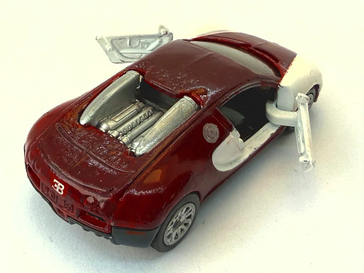 BUGATTI VEYRON 16.4 GRAND SPORT, Siku, Resoraki, Die cast, Bordowy, 1:64 – zdjęcie 2