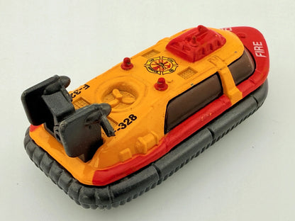HOVERCRAFT, Poduszkowiec FIRE DEPT F-328 Die cast 07/10 Żółto-Czerwony 1:64 – zdjęcie 2