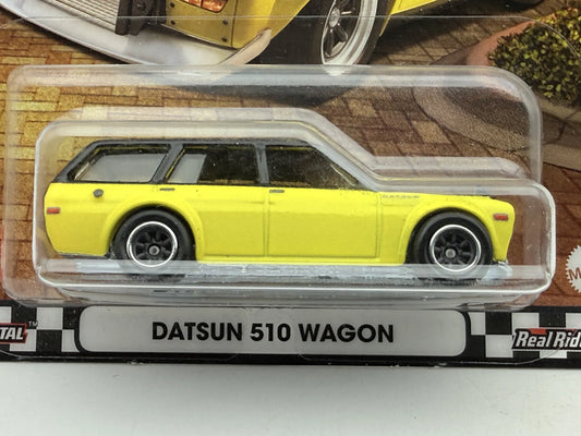 Datsun 510 Wagon Hot Wheels 2020 Boulevard 1:64 Kombi Żółty Blister – zdjęcie 2