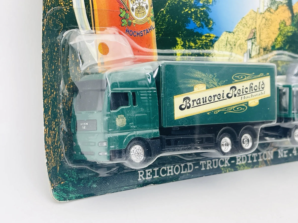 MAN TRUCK Przyczepa na Słonia Grell 1:87 Brauerei Reichold Blister Zielony – zdjęcie 2