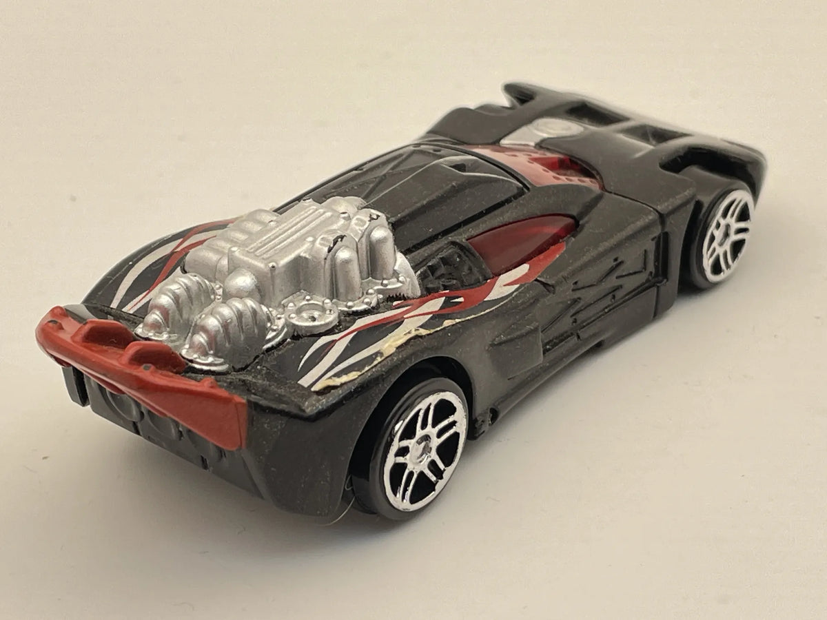 Spinebuster Seria AcceleRacers, Hot Wheels 2008 McDonald's, NSE Czarny 1:64 – zdjęcie 2