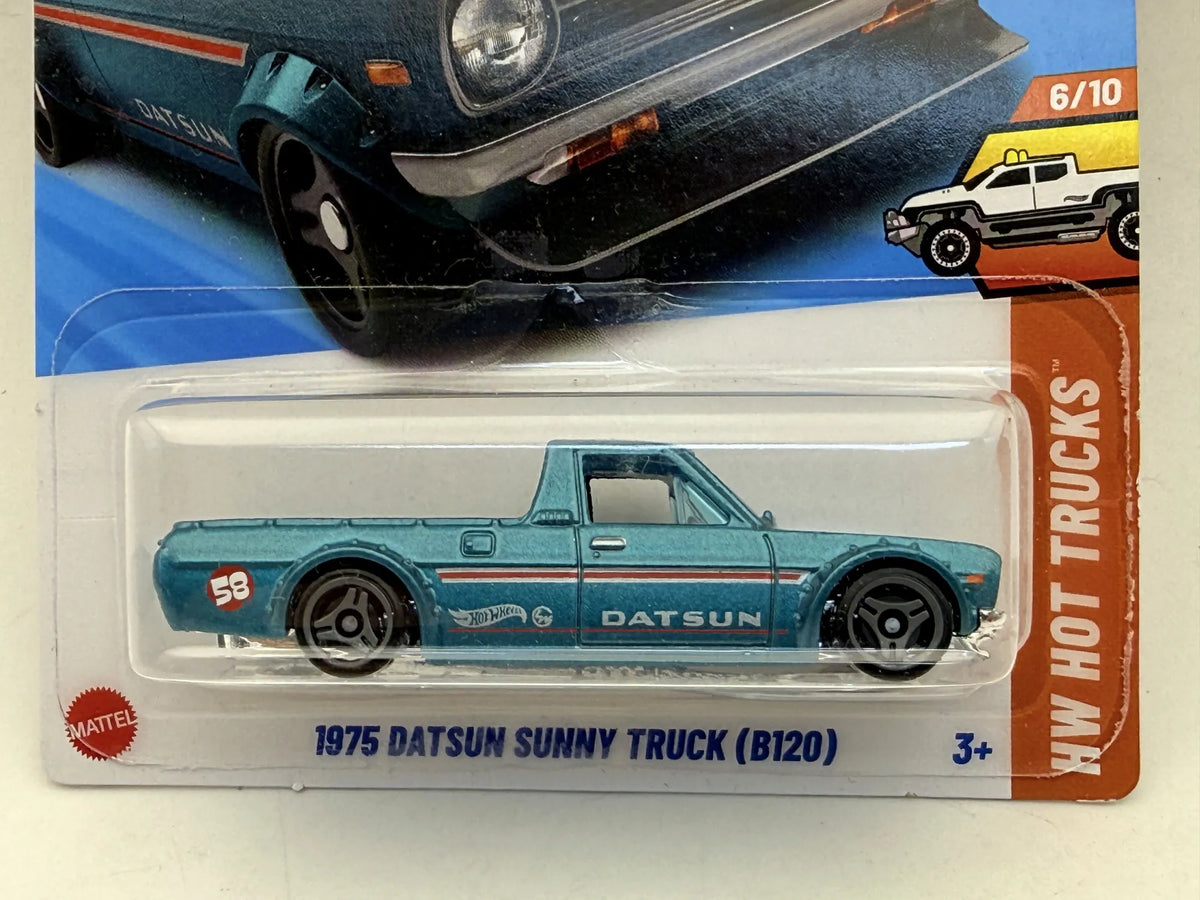 1975 Datsun Sunny Truck HW Hot Trucks Hot Wheels 2024 Turkusowy 1:64 – zdjęcie 2