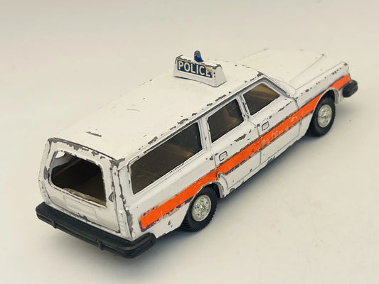 Volvo 265 Dl Estate Car Police Dinky Toys '80 Biały 1:36 Made in England – zdjęcie 2