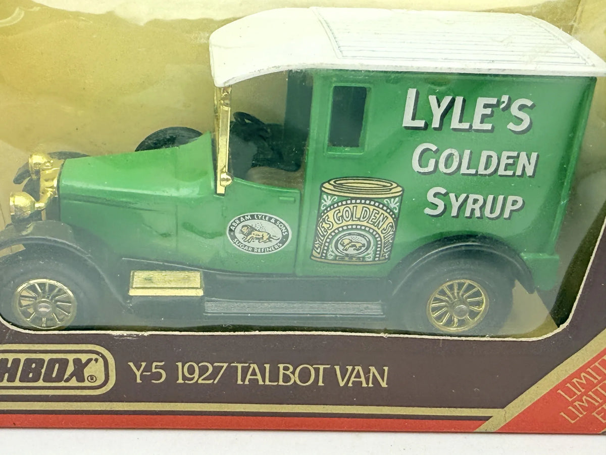1927 TALBOT VAN Models of Yeasteryear Matchbox 1986 Zielony 1:47 – zdjęcie 2