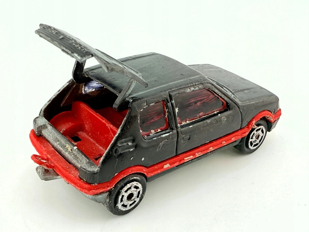 PEUGEOT 205 GTI, Majorette, Made in France, Die cast N 281, Czarny, 1:53 – zdjęcie 2
