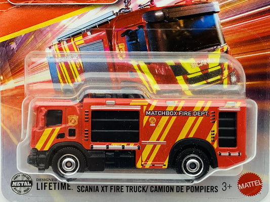 Scania XT Fire Hot Wheels 2025 Superfast 1:64 Wóz strażacki Straż pożarna – zdjęcie 2