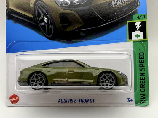 AUDI RS E-TRON GT, Hot Wheels 2021, Die cast HTD38, Oliwkowy 1:64, Resoraki – zdjęcie 2