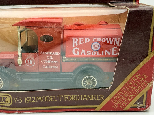 Y-3 1912 MODEL T FORD TANKER Matchbox 1984 Czerwony 1:35 Made in England – zdjęcie 2