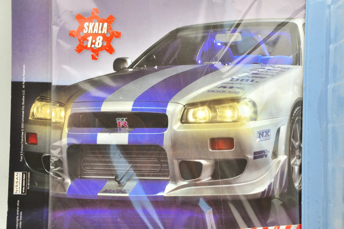 NISSAN SKYLINE GT-R, Deagostini, Resoraki, Die cast, Srebrny, 1:8 – zdjęcie 2