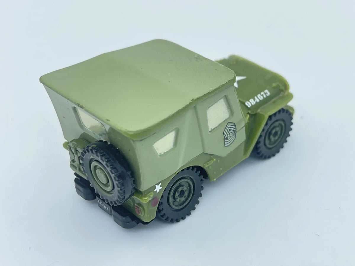 Sarge, Jeep Wrangler, Auta - Disney/Pixar, Resoraki, Die cast, Zielony 1:64 – zdjęcie 2