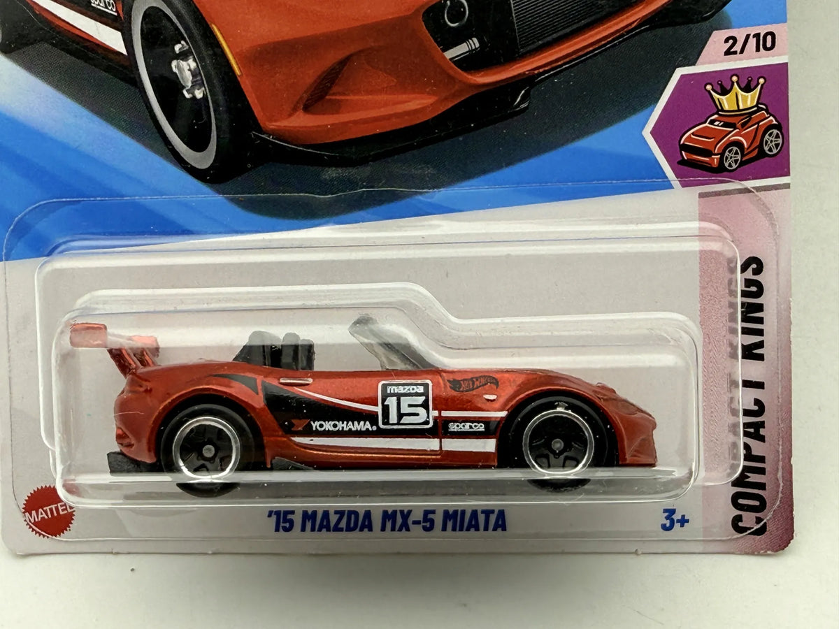'15 Mazda Mx-5 Miata Compact Kings Hot Wheels 2024 Czerwony 1:64 – zdjęcie 2
