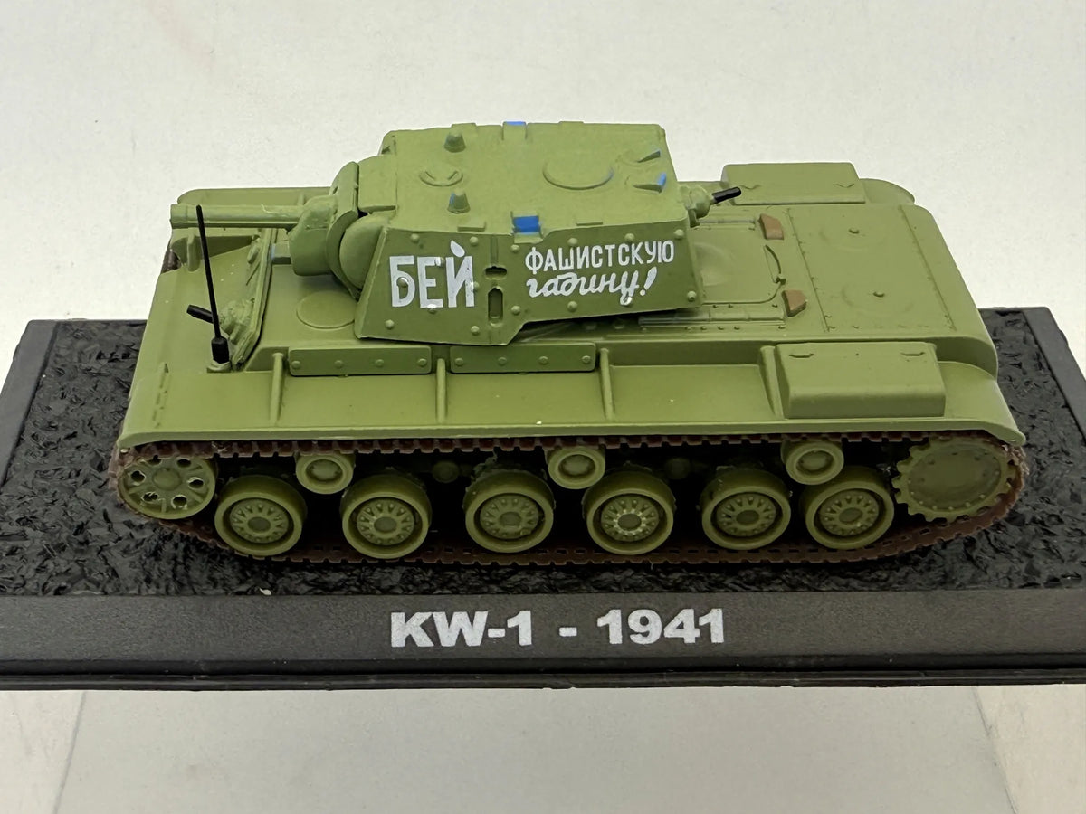 Czołg Sowiecki KW-1 z 1941 r Tanks of the World Wojsko AmerCom Zielony 1:72 – zdjęcie 2