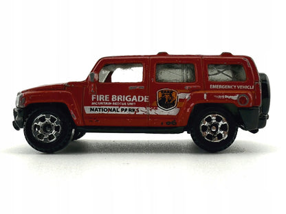 Hummer H3 Straż pożarna Matchbox 2004 Czerwony 1:64 – zdjęcie 2