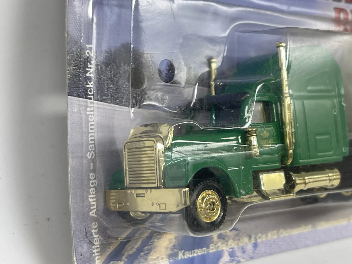 Freightliner Grell 1:87 Ciężarówka Promocyjna KAUZEN BRÄU Blister Zielony – zdjęcie 2