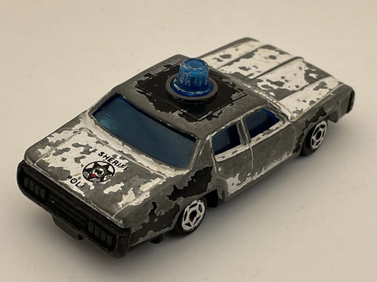 1972 AMC Matador SHERIFF, Summer, Vintage Model Die cast, Czarno-biały 1:64 – zdjęcie 2