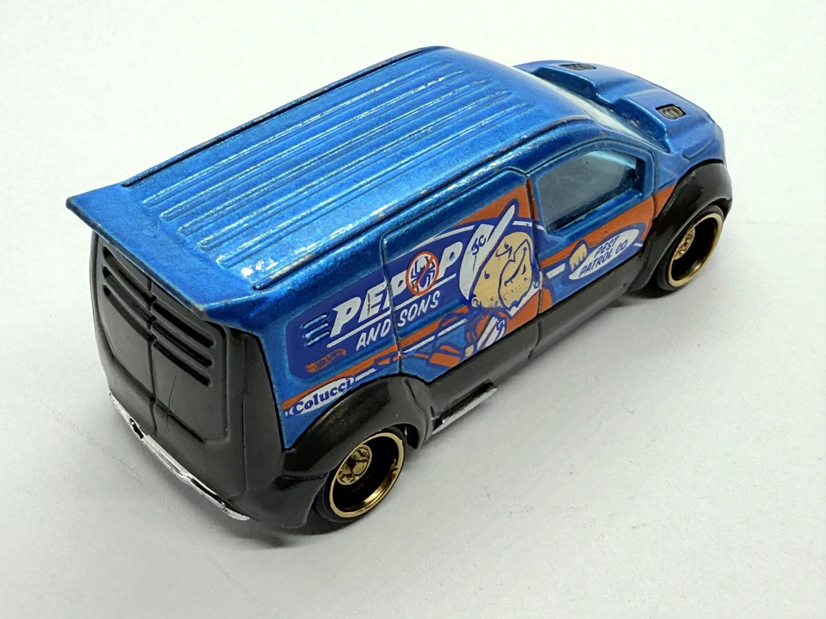 Ford Transit Connect Mainline Hot Wheels Niebieski 1:64 – zdjęcie 2